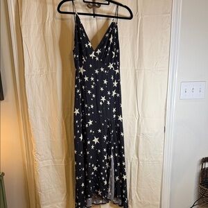 FARM Rio Navy Maxi Dress with White Star Print